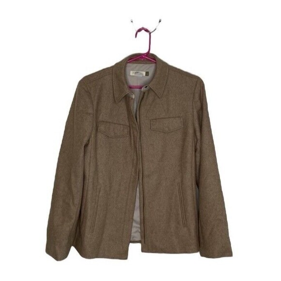 J.Crew Melton Wool Jacket Classic Vintage Styling 1990s Cream Size Small Women's - Picture 1 of 7